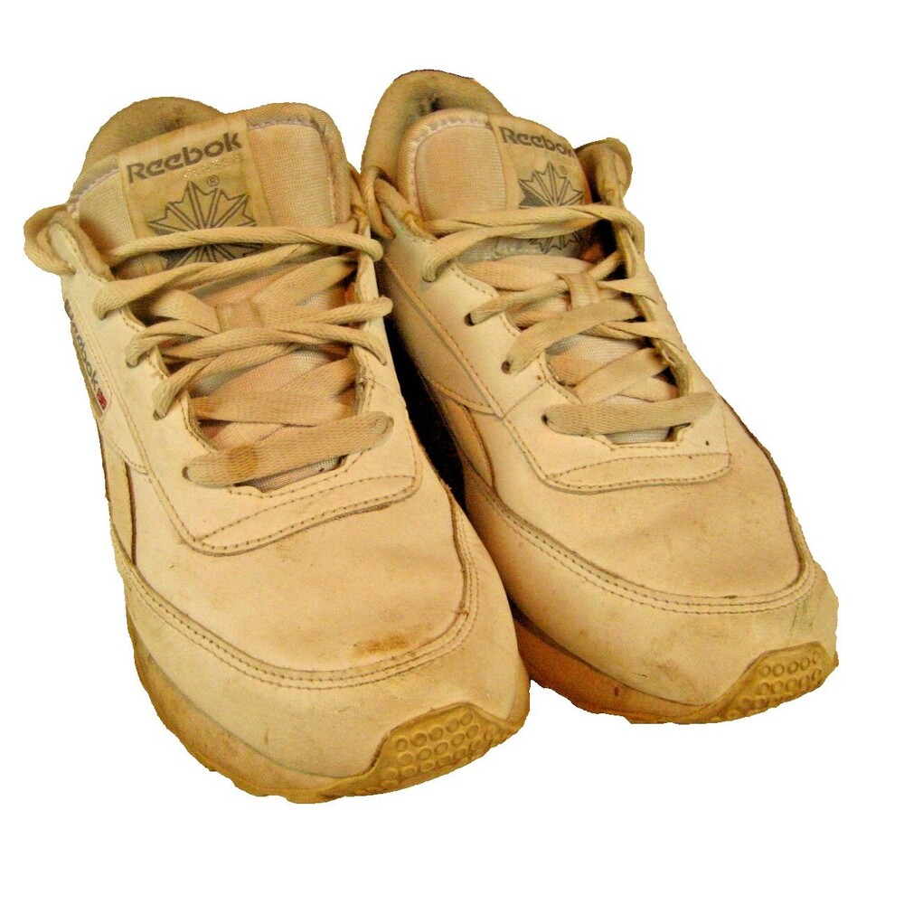 Womens Reebok Classic White Leather Running Shoe Athletic Trainer Sneaker Sz 7